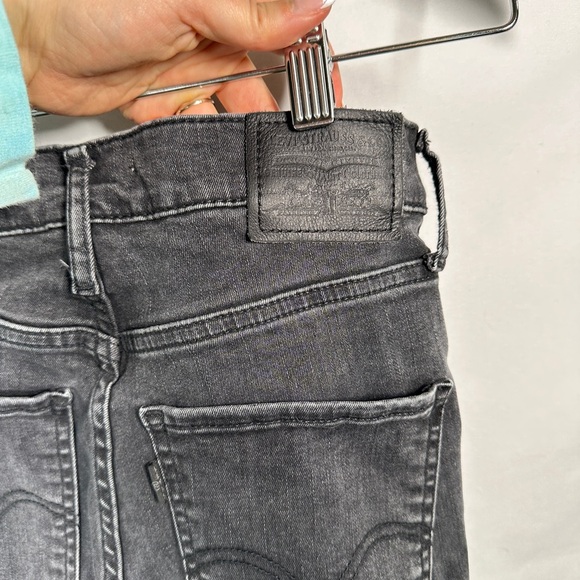 Levis Premium high rise skinny jeans stretch denim charcoal wash 27 - Picture 5 of 10